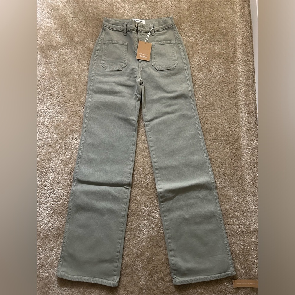 Reformation Alyssa High Rise Wide Leg Long Jeans